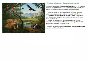 Vista previa - Manualidades / Dibujos para colorear - Animales de Sudamérica - Aprende y colorea - página 2