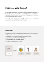 Aperçu - Jeux - Toys / Jouets: I have..., who has...? (Jeu pour le cours d'anglais) - Page 1