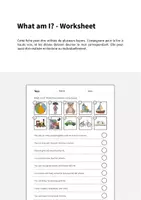 Aperçu - Cartes d'exercices - Toys / Jouets: What am I? - Worksheet (Fiche d'exercices d'anglais) - Page 1