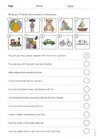 Aperçu - Cartes d'exercices - Toys / Jouets: What am I? - Worksheet (Fiche d'exercices d'anglais) - Page 2
