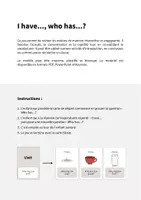 Aperçu - Jeux - Kitchen / Cuisine: I have..., who has...? (Jeu pour le cours d'anglais) - Page 1