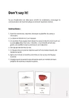Aperçu - Jeux - Kitchen / Cuisine: Don’t say it! (Jeu pour le cours d'anglais) - Page 1