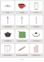Aperçu - Fiches - Kitchen / Cuisine: Vocabulary Cards (Cartes de mots) - Page 2