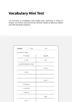 Aperçu - Tests - 3D Shapes / Formes 3D: Vocabulary Mini Test (Test pour le cours d'anglais) - Page 1