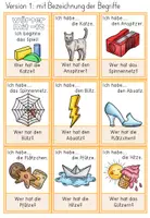 Vorschau - Spiele - Lesespiel - Wörter mit -tz - Ich habe ... Wer hat ..? in zwei Versionen - Seite 1