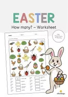 Aperçu - Cartes d'exercices - Easter / Pâques: How many? – Worksheet (Fiche d'exercices d'anglais) - Page de couverture