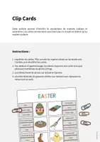 Aperçu - Cartes / Images - Easter / Pâques: Clip Cards (Cartes à pince pour le cours d'anglais) - Page 1