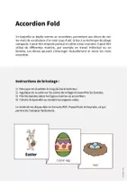 Aperçu - Fiches - Easter / Pâques: Accordion Fold (Jeu pour le cours d'anglais) - Page 1