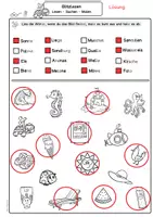 Vorschau - Arbeitsblätter - Kostenloses Arbeitsblatt Lesen lernen 1. Klasse, DaZ Lesen und Malen - Seite 1