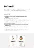 Aperçu - Jeux - Easter / Pâques: Don’t say it! (Jeu pour le cours d'anglais) - Page 1