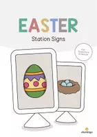 Aperçu - Affichage - Easter / Pâques: Station Signs (Cartes de travail en atelier) - Page de couverture