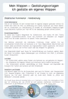 Vorschau - Arbeitsblätter - Wappen gestalten - Kunst Mittelalter 8/9 - Seite 1