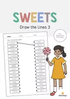 Aperçu - Cartes d'exercices - Sweets / Friandises: Draw the lines 3 (Fiche d'exercices d'anglais) - Page de couverture