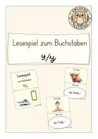 Vorschau - Spiele - Lesespiel zum Buchstaben Y/y (Kl. 1/2) - Deckblatt