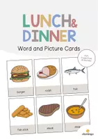 Aperçu - Affichage - Lunch & Dinner / Déjeuner et dîner: Word and Picture Cards (Cartes avec images pour le cours d'anglais) - Page de couverture