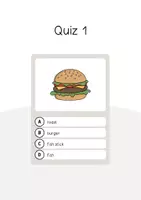 Aperçu - Jeux - Lunch & Dinner / Déjeuner et dîner: Vocabulary Quiz (Jeu de questions pour le cours d'anglais) - Page 3