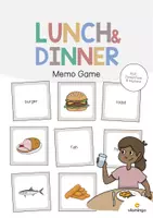 Aperçu - Jeux - Lunch & Dinner / Déjeuner et dîner: Memo Game (Jeu pour le cours d'anglais) - Page de couverture