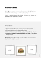 Aperçu - Jeux - Lunch & Dinner / Déjeuner et dîner: Memo Game (Jeu pour le cours d'anglais) - Page 1