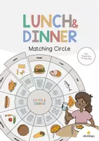 Aperçu - Cartes / Images - Lunch & Dinner / Déjeuner et dîner: Matching Circle (Puzzle circulaire pour le cours d'anglais) - Page de couverture