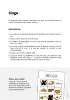 Aperçu - Jeux - Lunch & Dinner / Déjeuner et dîner: Bingo (Jeu pour le cours d'anglais) - Page 1