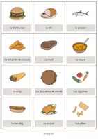 Aperçu - Fiches - Lunch & Dinner / Déjeuner et dîner: Vocabulary Cards (Cartes de mots) - Page 2