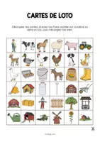 Aperçu - Jeux - Farm / Ferme: Education Lotto (Jeu pour le cours d'anglais) - Page 2