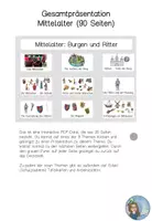 Vorschau - Präsentationen/Tafelbilder - Ritter, Burg, Erfindungen, Stände... - interaktive PDF zu 9 Mittelalter Themen - Deckblatt