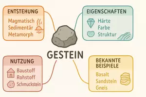 Vorschau - Arbeitsblätter - Arbeitsblatt zum Thema "Gestein" + Onlineübung & MP3 + Mindmap + Infografik - Seite 2
