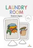 Aperçu - Affichage - Laundry Room / Buanderie: Station Signs (Cartes de travail en atelier) - Page de couverture