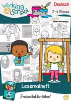 Vorschau - Arbeitsblätter - Lesemalheft Freizeitaktivitäten (2-4.Klasse) - Deckblatt