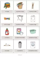 Aperçu - Fiches - Laundry Room / Buanderie: Vocabulary Cards (Cartes de mots) - Page 2