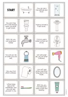 Aperçu - Jeux - Bathroom / Salle de bain: Reading Domino (Jeu pour le cours d'anglais) - Page 2