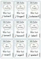 Vorschau - Spiele - Lesespiel Ich habe... Wer hat...? 1. Vergangenheit/Präteritum - Seite 3