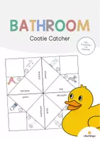 Aperçu - Jeux - Bathroom / Salle de bain: Cootie Catcher (Jeu pour le cours d'anglais) - Page de couverture