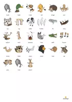 Aperçu - Jeux - Animal Body Parts / Parties du corps des animaux: Vocabulary Game (Jeu pour le cours d'anglais) - Page 3
