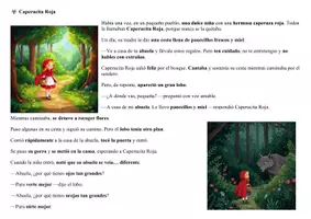 Vista previa - Manualidades / Dibujos para colorear - Leo y coloreo el cuento Caperucita Roja - página 2