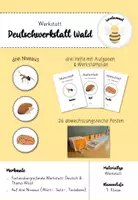 Vorschau - Stationenlernen - Fächerübergreifende Werkstatt: Deutsch & Thema Wald - Deckblatt