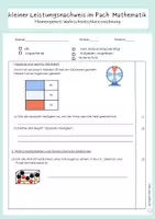 Vorschau - Test - Wahrscheinlichkeit Mathe 8 Probe MIttelschule - Seite 1