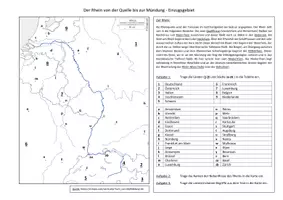 Vorschau - Arbeitsblätter - Der Rhein - Von der Quelle bis zur Mündung - Seite 2