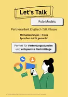 Vorschau - Arbeitsblätter - Englisch sprechen: Role Models - Fragen mit Satzanfängen (Kl. 7/8) - Deckblatt