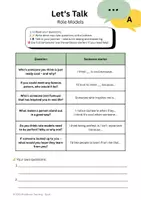 Vorschau - Arbeitsblätter - Englisch sprechen: Role Models - Fragen mit Satzanfängen (Kl. 7/8) - Seite 1