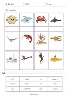 Aperçu - Matériel pour travaux manuels / dessin - In the Sea / Dans la mer: Cut and Glue (Fiche d'exercices d'anglais) - Page 3