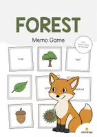 Aperçu - Jeux - Forest / Forêt: Memo Game (Jeu pour le cours d'anglais) - Page de couverture