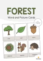 Aperçu - Affichage - Forest / Forêt: Word and Picture Cards (Cartes avec images pour le cours d'anglais) - Page de couverture