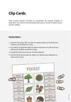 Aperçu - Cartes / Images - Forest / Forêt: Clip Cards (Cartes à pince pour le cours d'anglais) - Page 1