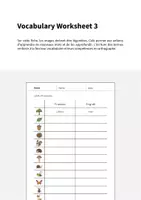 Aperçu - Fiches - Forest / Forêt: Vocabulary Worksheet 3 (Fiche d'exercices d'anglais) - Page 1