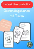 Vorschau - Bildkarten - Geburtstagskarten mit Tieren - Deckblatt