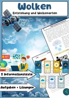Vorschau - Arbeitsblätter - Wolken Entstehung und Wolkenarten - Deckblatt
