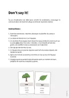 Aperçu - Jeux - Forest / Forêt: Don’t say it! (Jeu pour le cours d'anglais) - Page 1