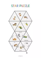Aperçu - Jeux - Pets / Animaux de compagnie: Star Puzzle (Jeu pour le cours d'anglais) - Page 2